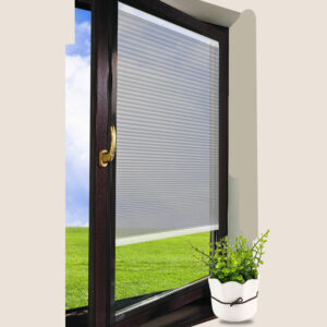 Inward-Opening Honeycomb Curtain - Black